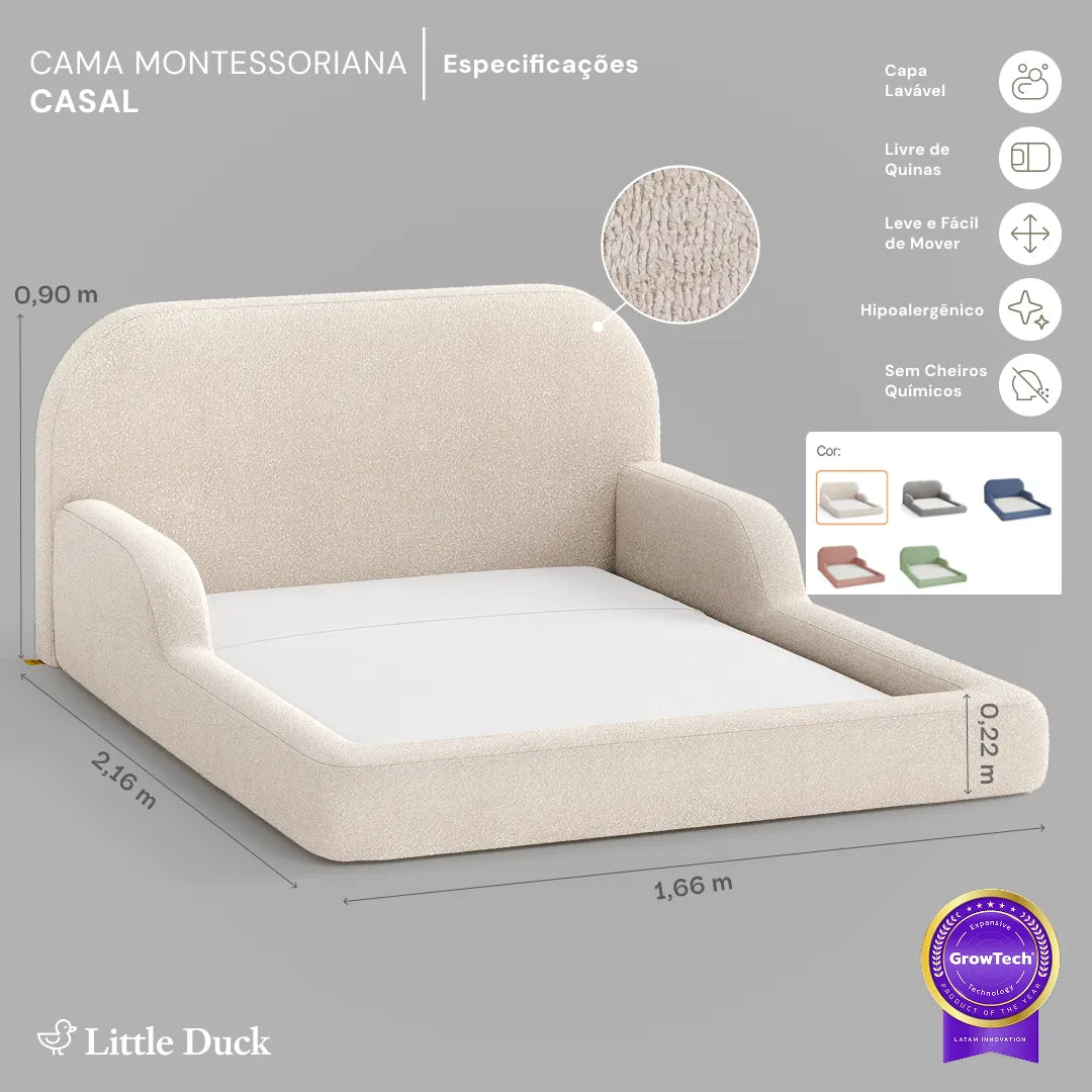 Cama Montessoriana Casal - Azul Marinho | Little Duck