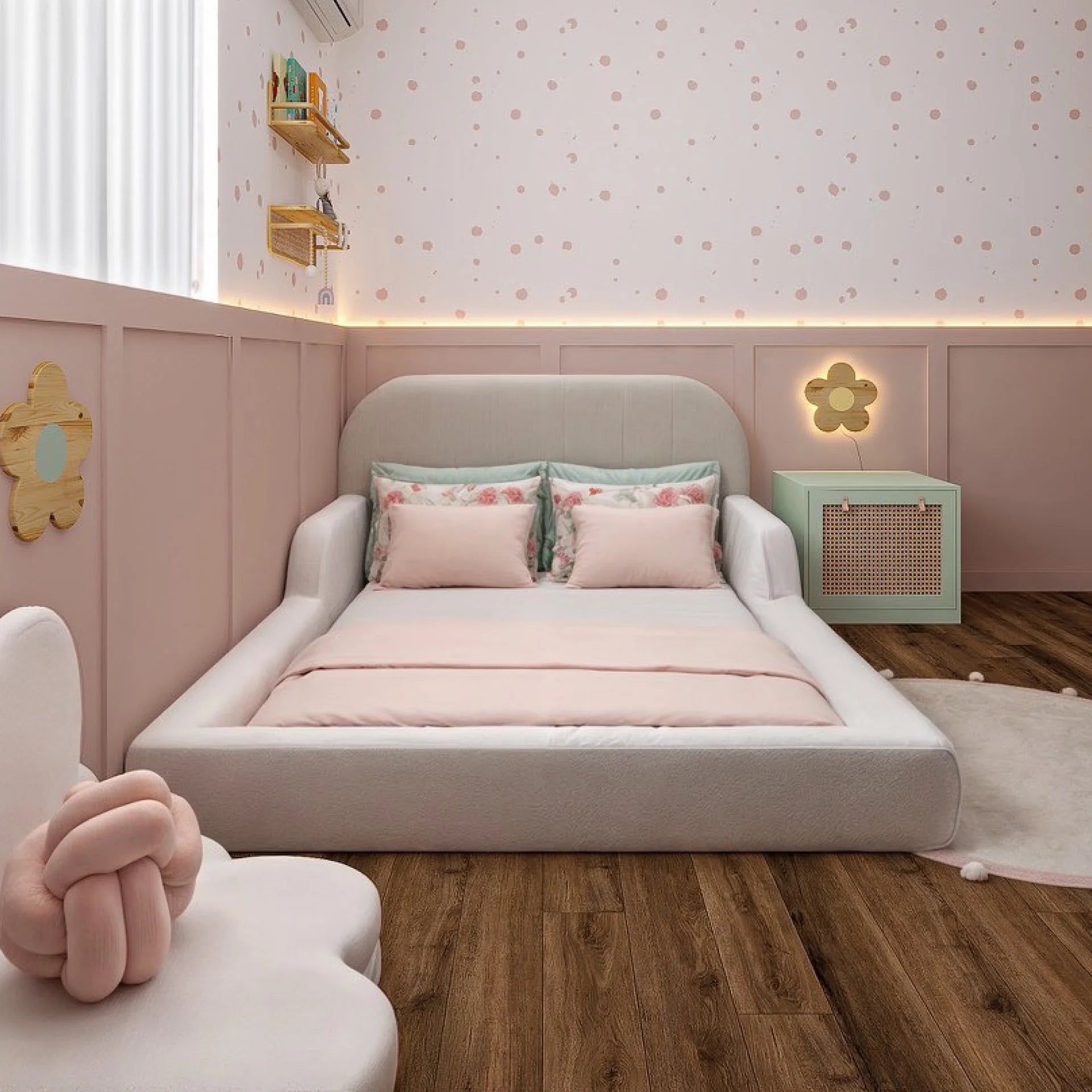 Cama Montessoriana Casal - Linho | Little Duck