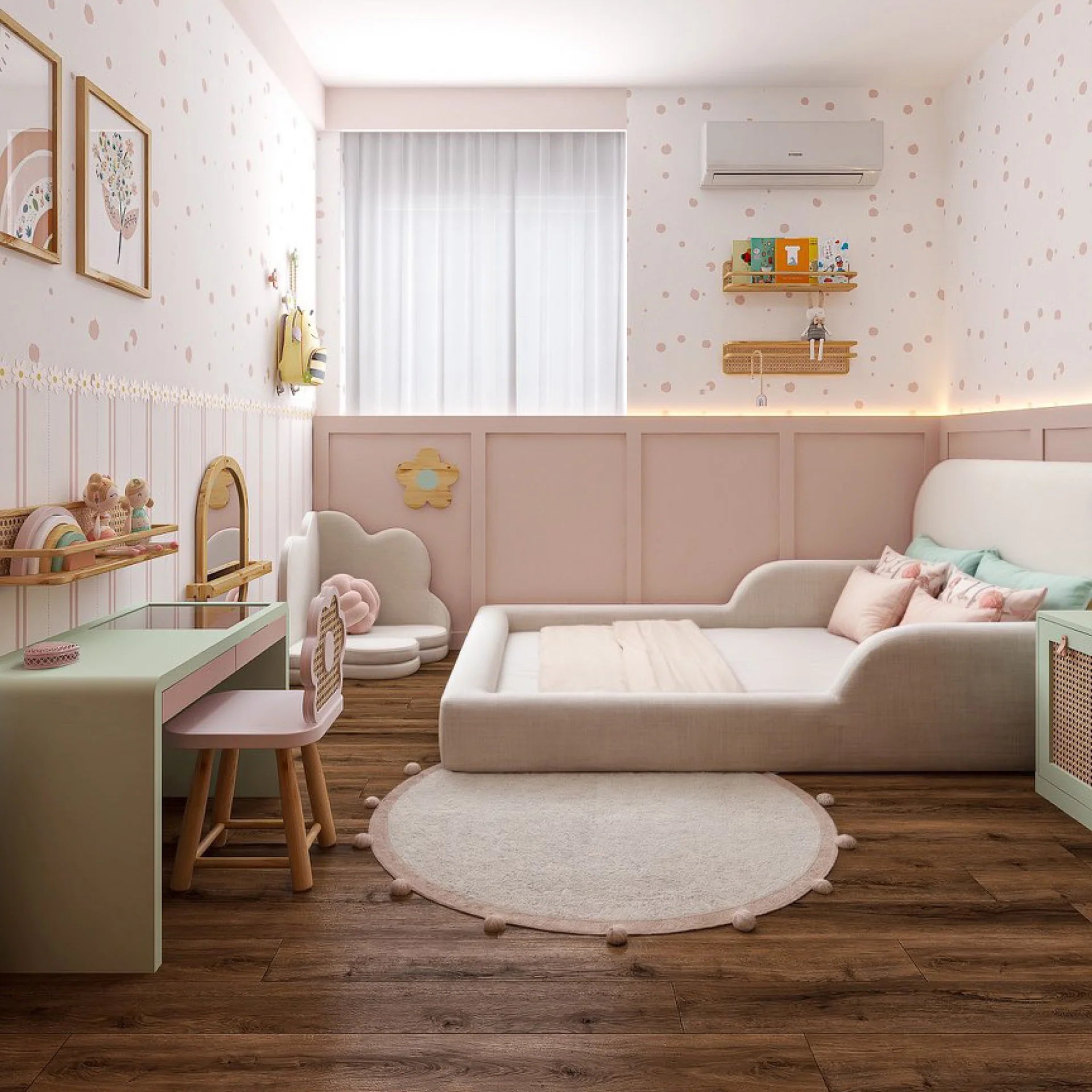 Cama Montessoriana Casal - Rosa | Little Duck