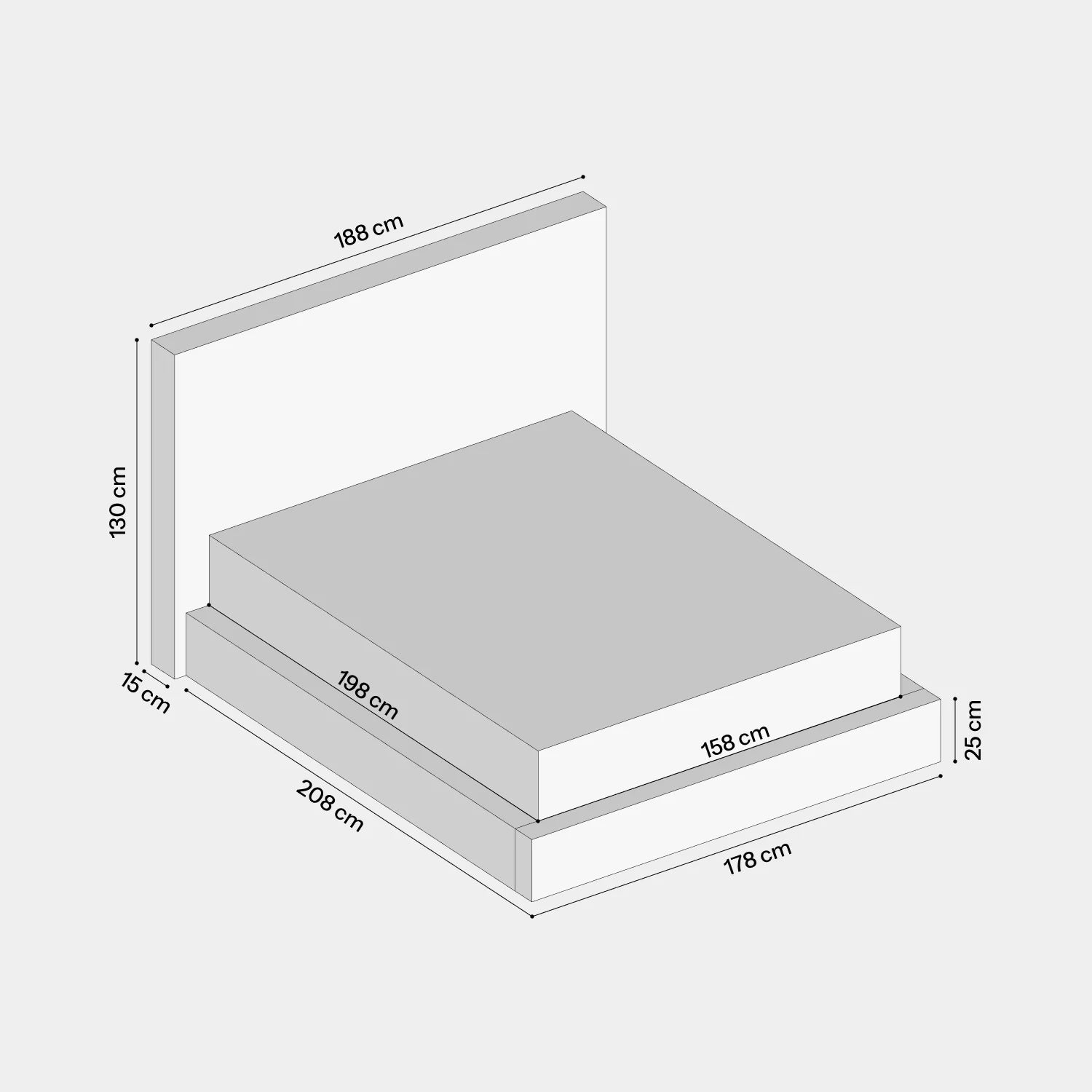 Capa Elegance para Box com Cabeceira completa - Corino Marrom