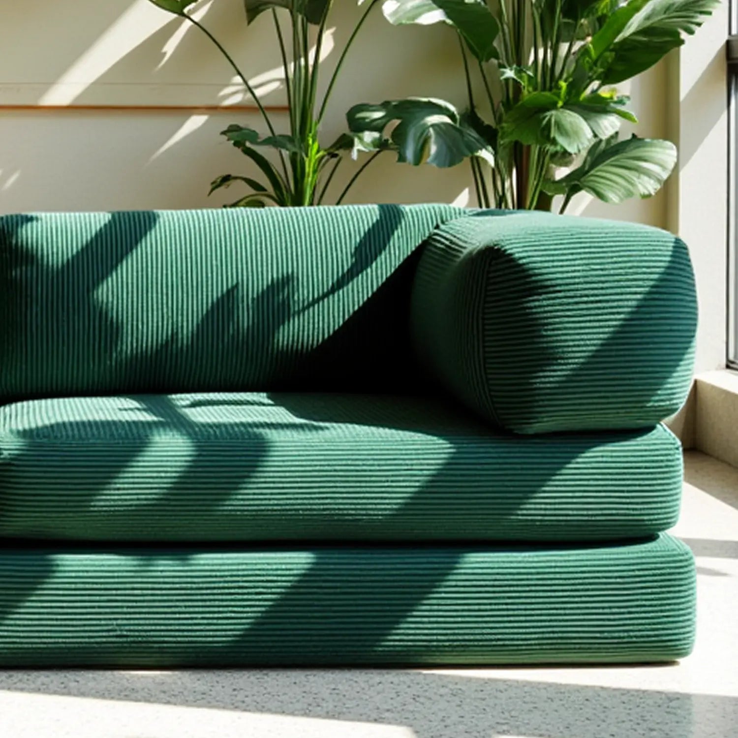 Sofá Cama Bloom Tecido Boucle Verde Musgo - Sofá na Caixa