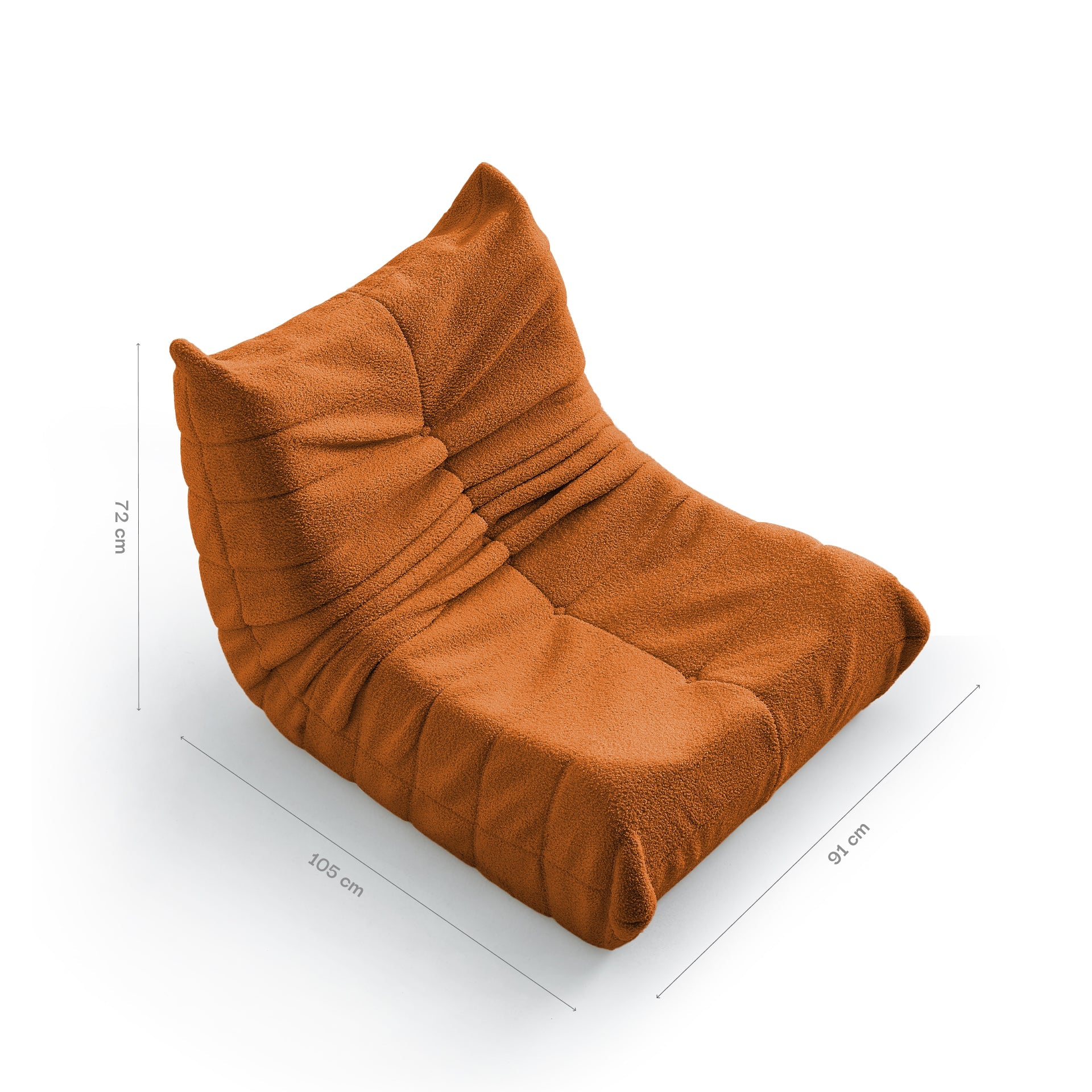 Poltrona Design 1973 Laranja 2 unidades Sofa na Caixa