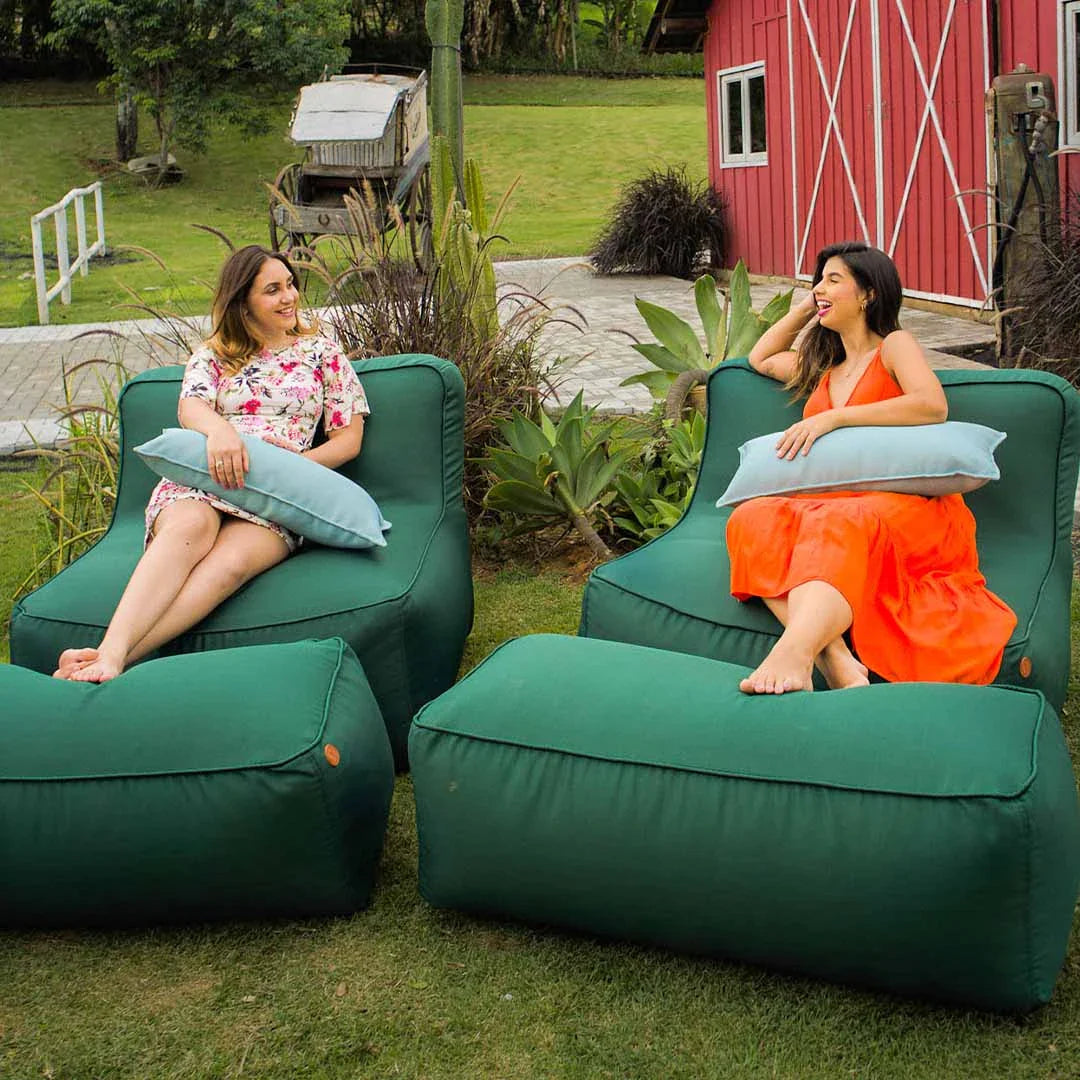 Kit 2 Puffs Poltrona Joy + 2 Apoios de Brinde