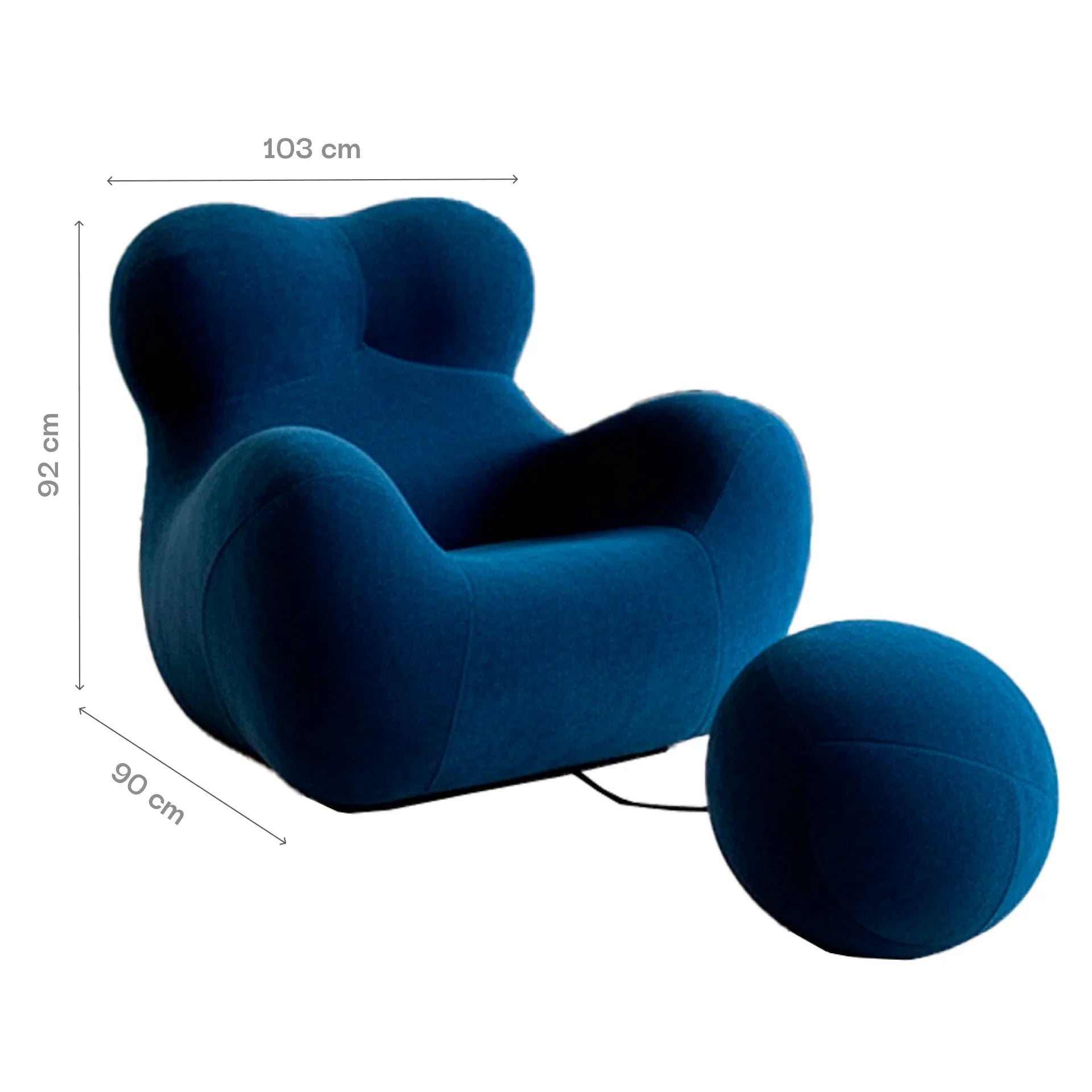 Sofá na Caixa Palla - Azul