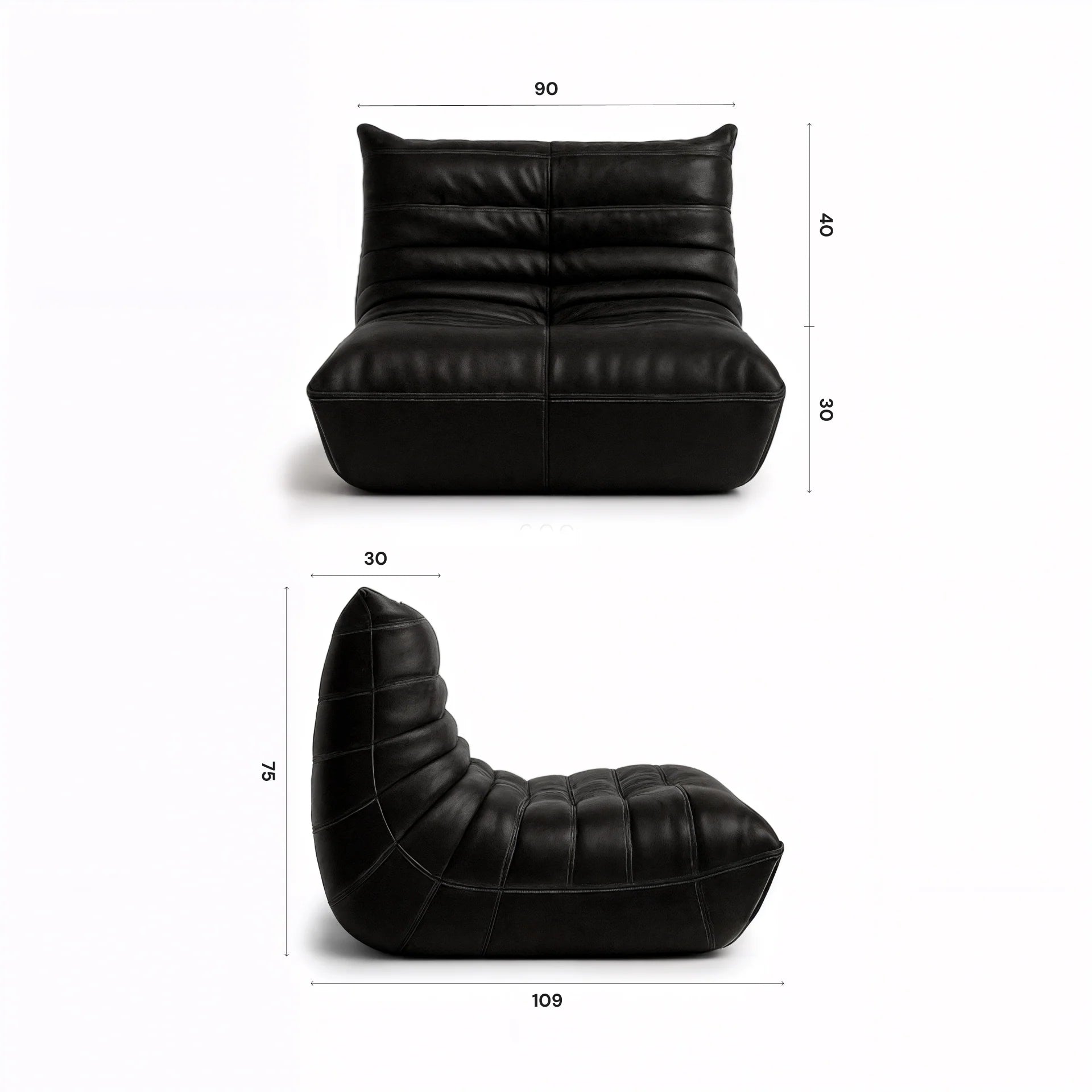 Poltrona Cozy - Corino Preto