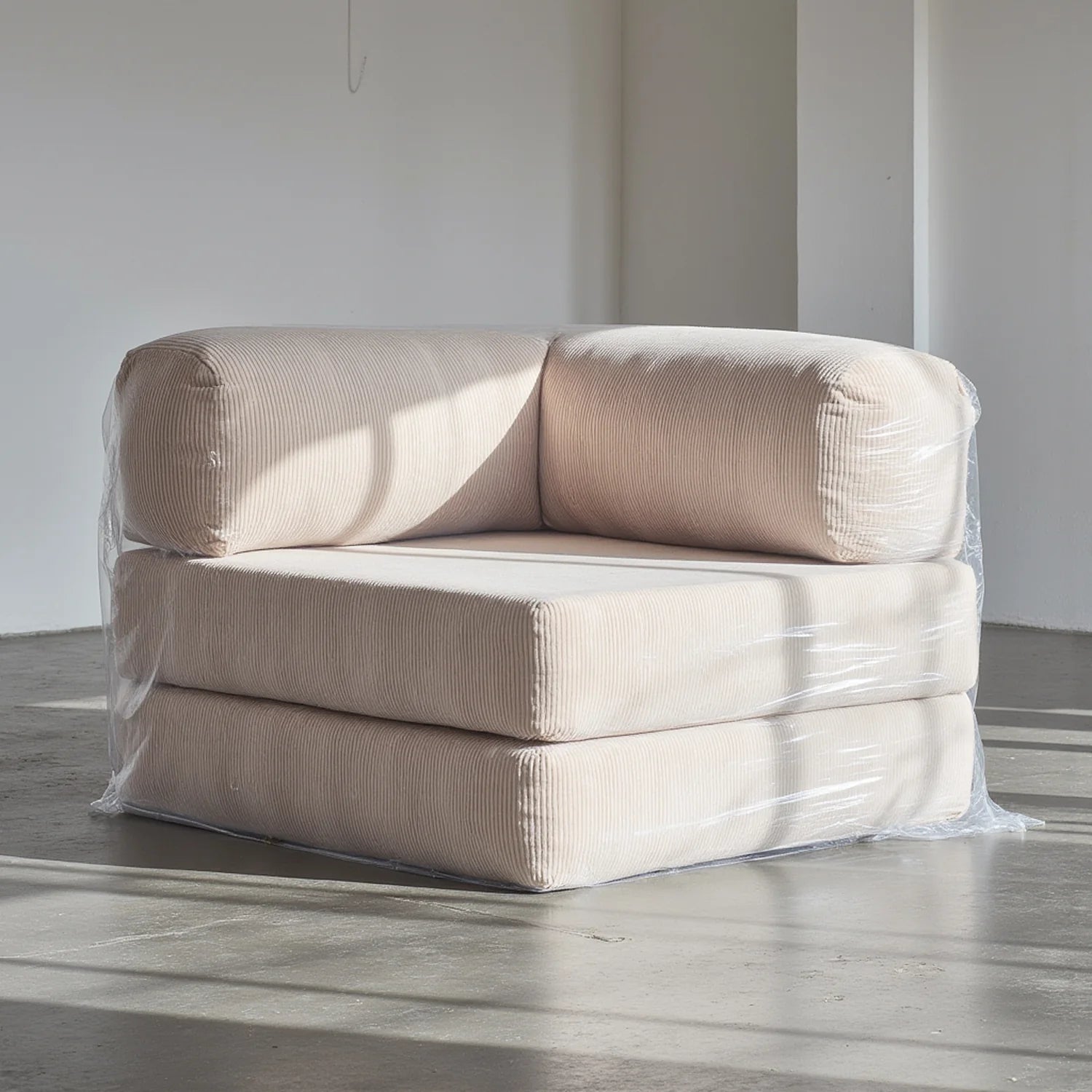 Poltrona do Sofá Cama Bloom Tecido Boucle Laranja - Sofá na Caixa