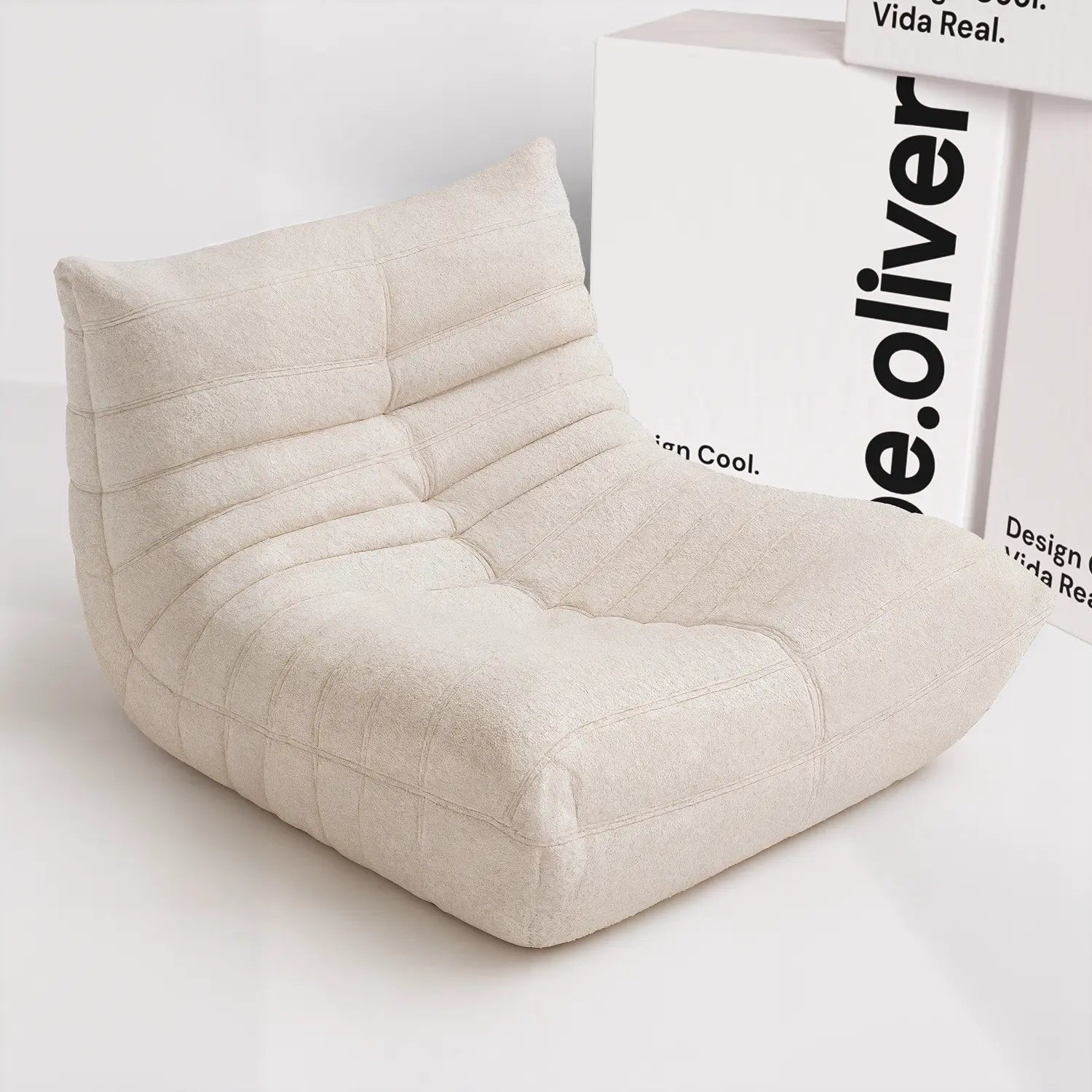 Poltrona Cozy - Bouclé Linho