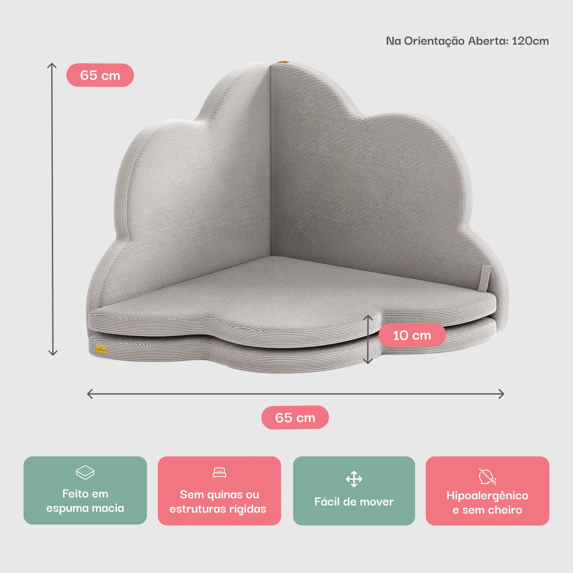 FlowerPad Tatame - Cinza | Little Duck