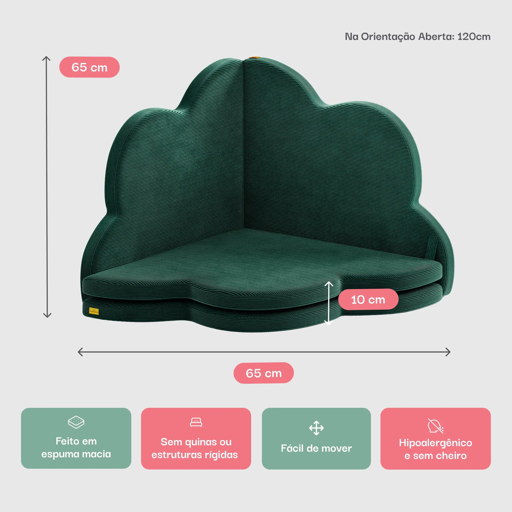 FlowerPad Tatame - Verde Musgo | Little Duck