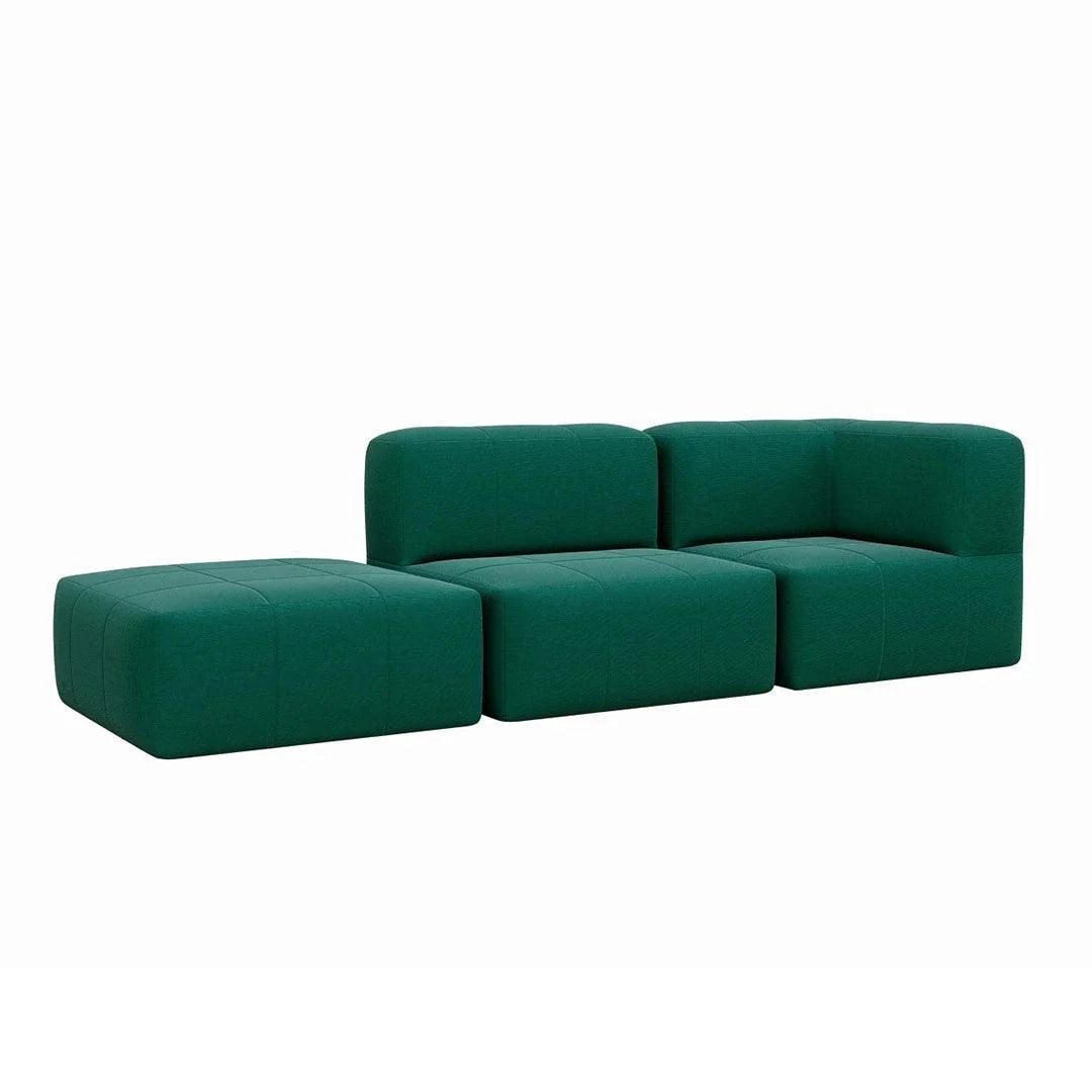 3 Puffs Modulares com Canto e Apoio - Eco Flame Garden