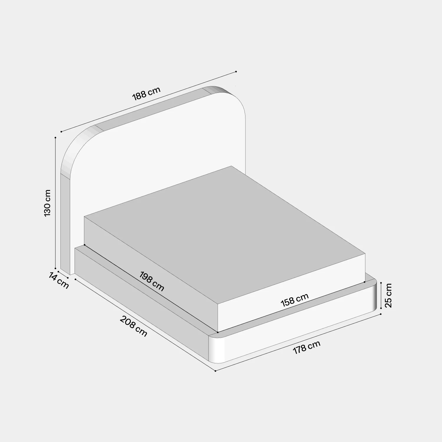 Capa Elegance para Box com Cabeceira completa - Bouclê Linho