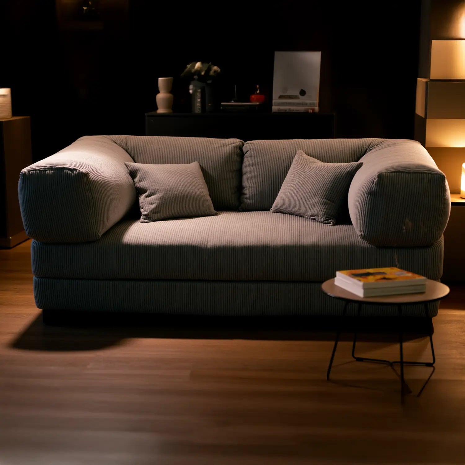 Sofá Cama Bloom Tecido Boucle Cinza - Sofá na Caixa