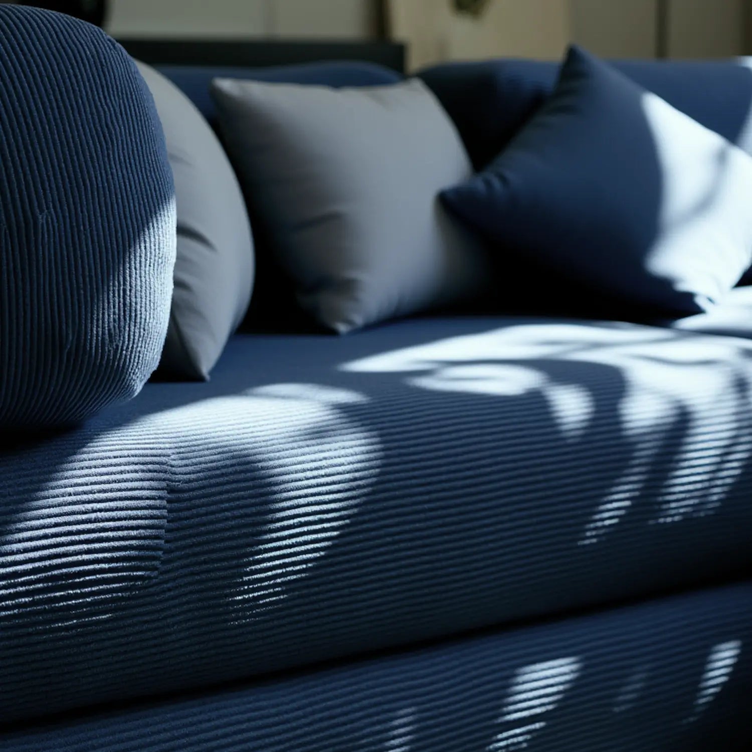 Sofá Cama Bloom Tecido Boucle Azul Marinho - Sofá na Caixa