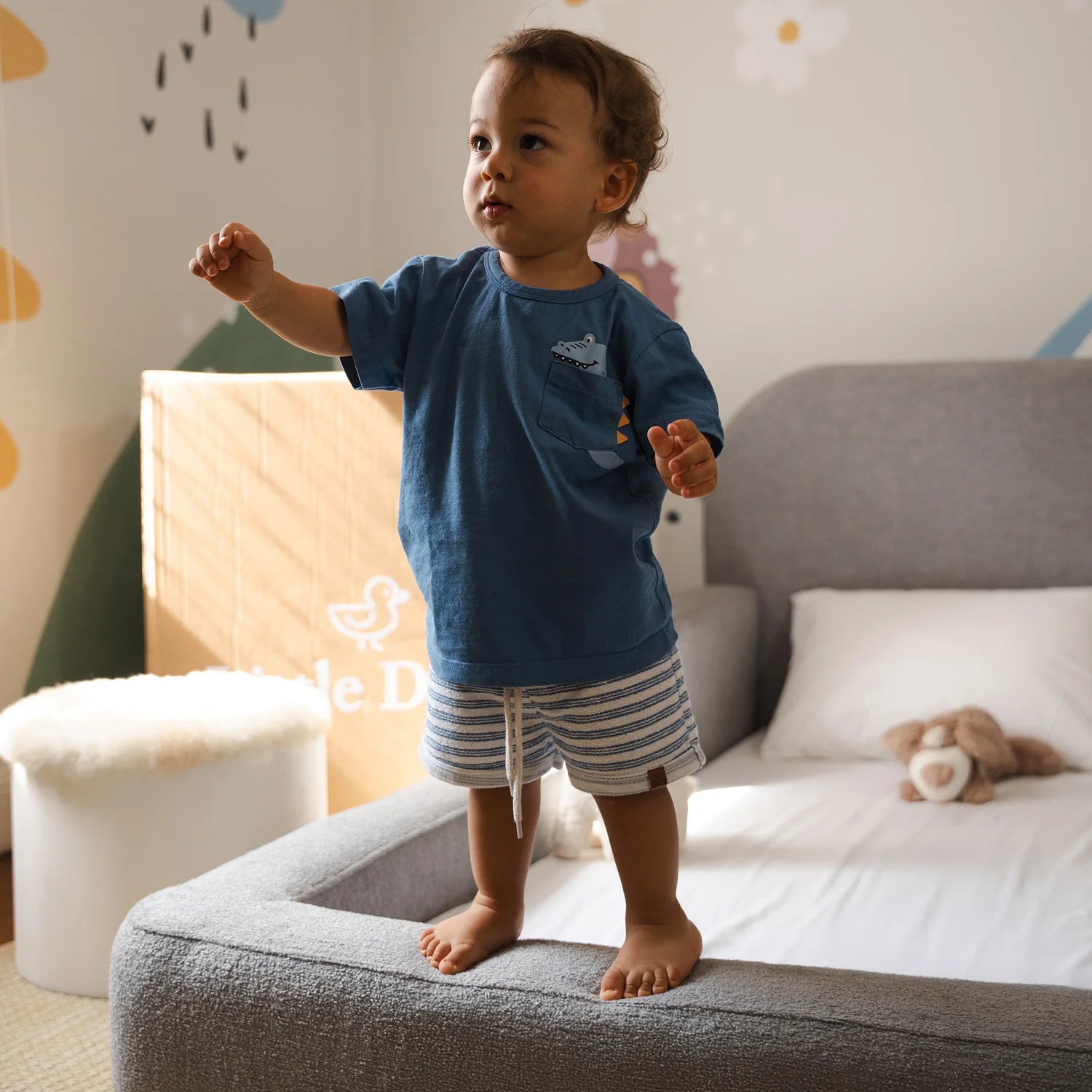 Cama Montessoriana Solteiro - Cinza