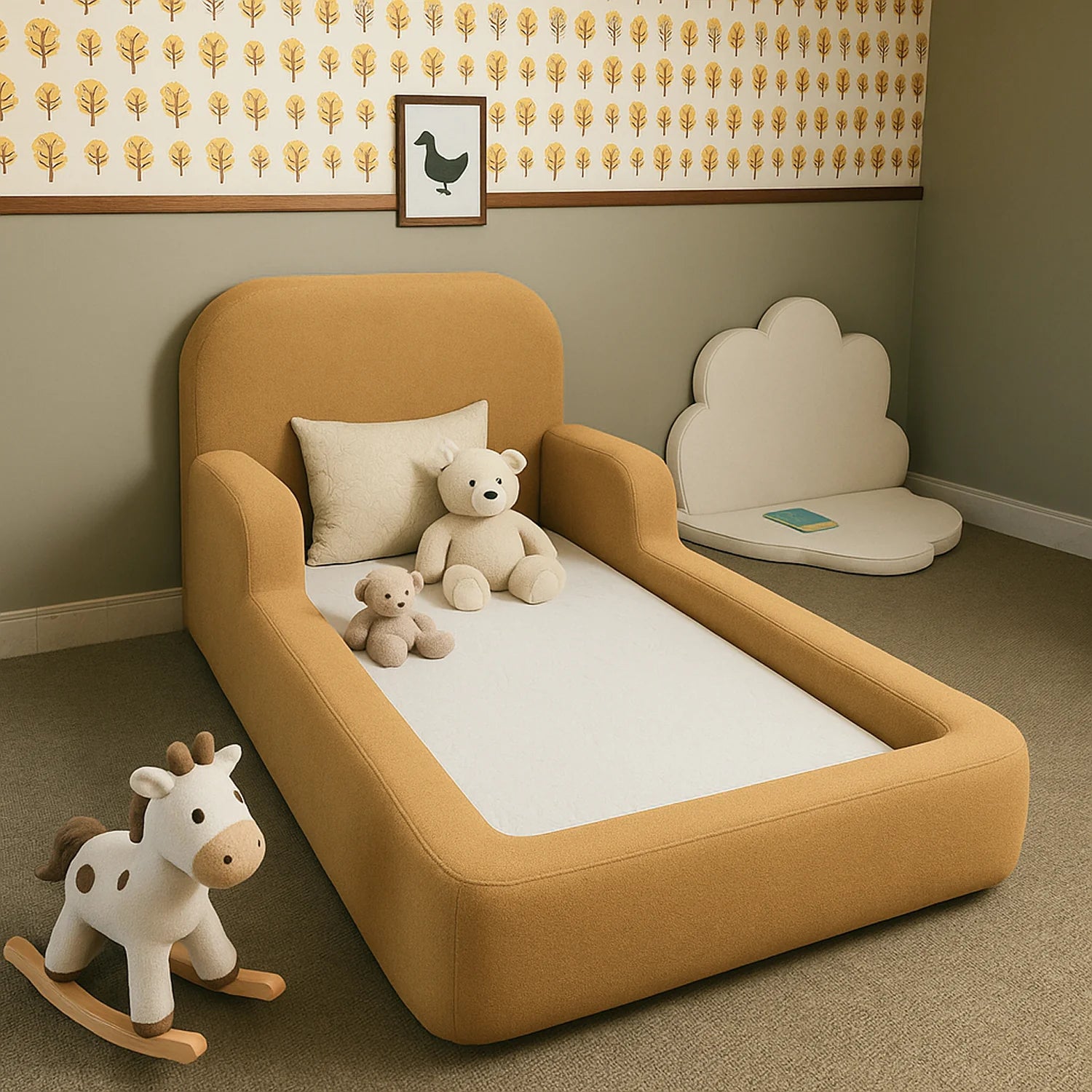 Cama Montessoriana Solteiro - Mostarda | Little Duck