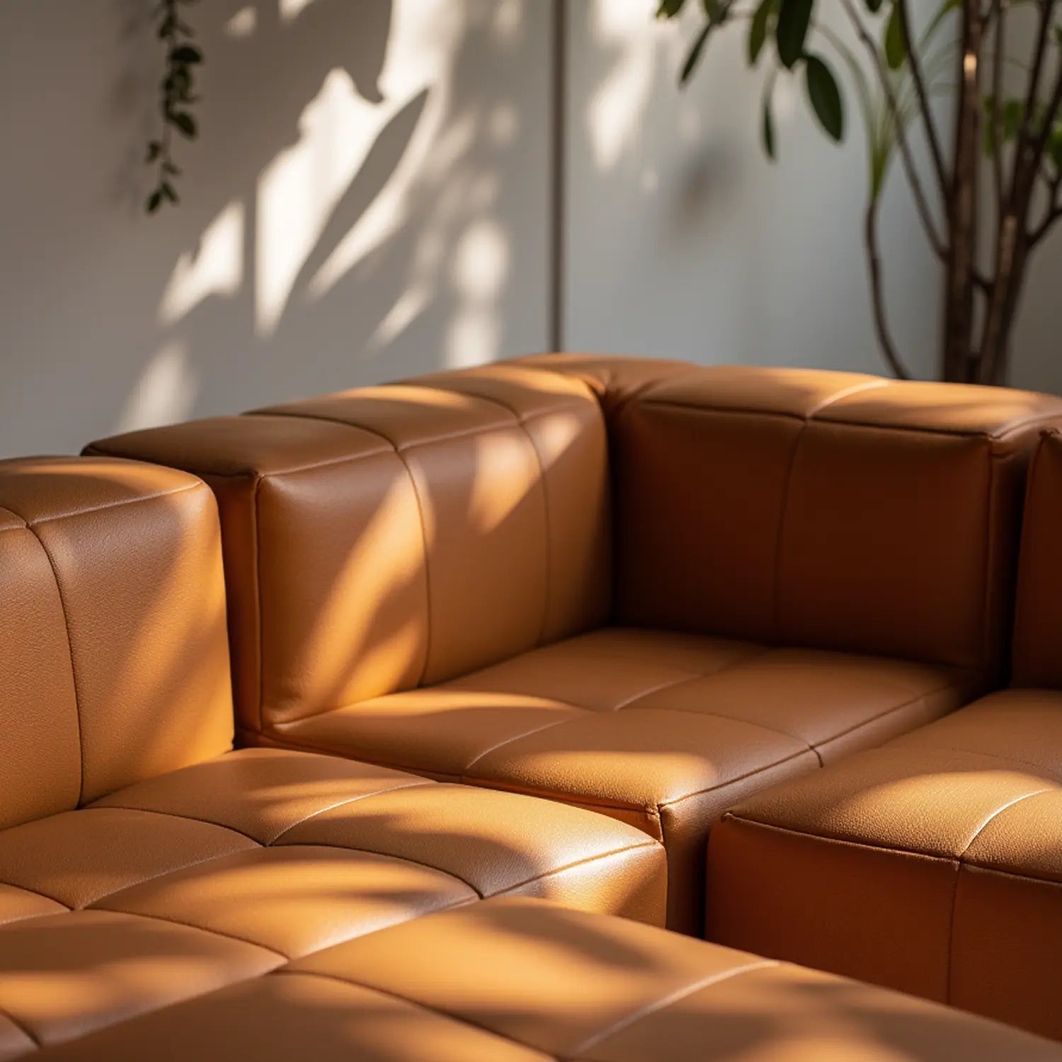 Sofá na Caixa modular 1 lugar poltrona com chaise - Poli-couro