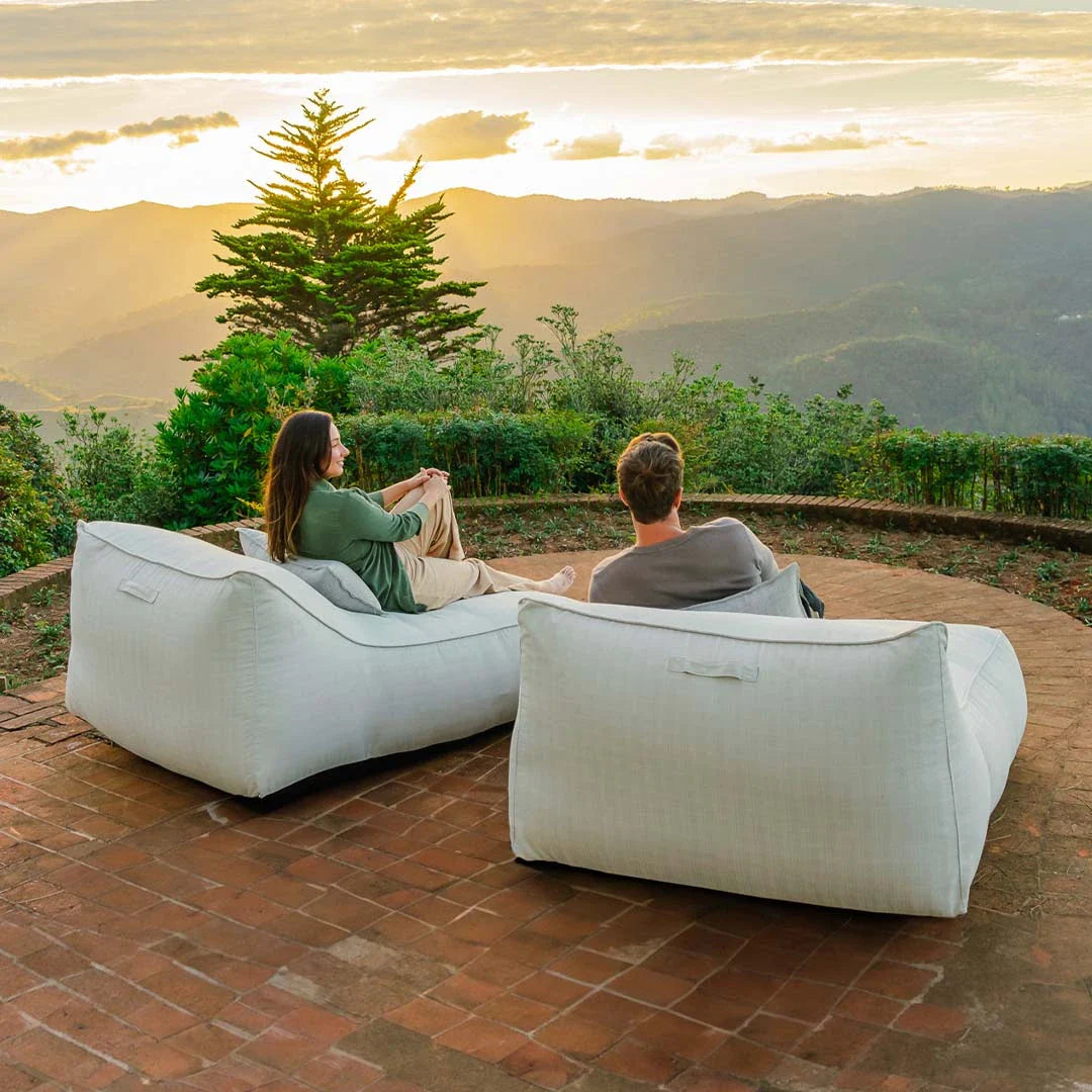 Espreguiçadeira Casal Duo, Puff de Jardim