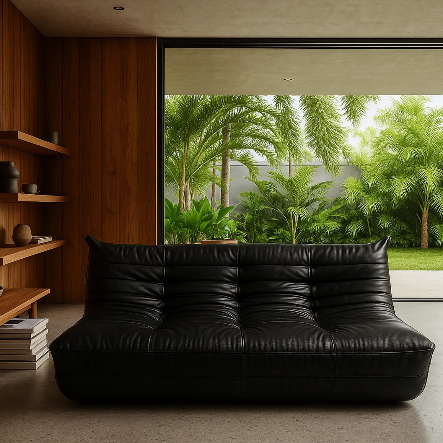 Sofá Cozy - Corino Preto