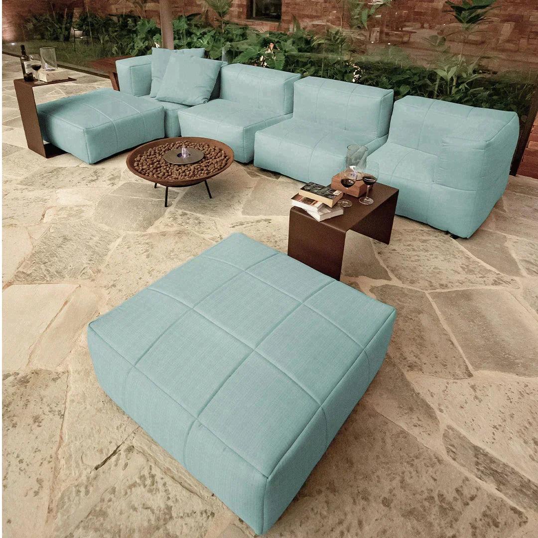 Lounge de 6 Puffs Modulares - Eco Flame Garden